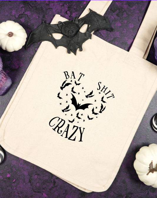 Bat Shit Crazy Tote Bags