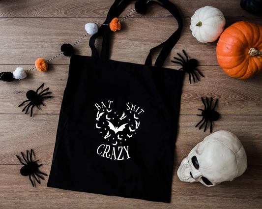 Bat Shit Crazy Tote Bags